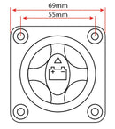 SCB Rotary Style Battery Master Switch 12V - 50V 4 Position 100A