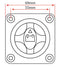 SCB Rotary Style Battery Master Switch 12V - 50V 4 Position 100A