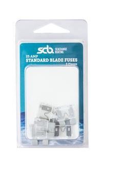 SCB Fuse Blade 25 Amps White 5 pack